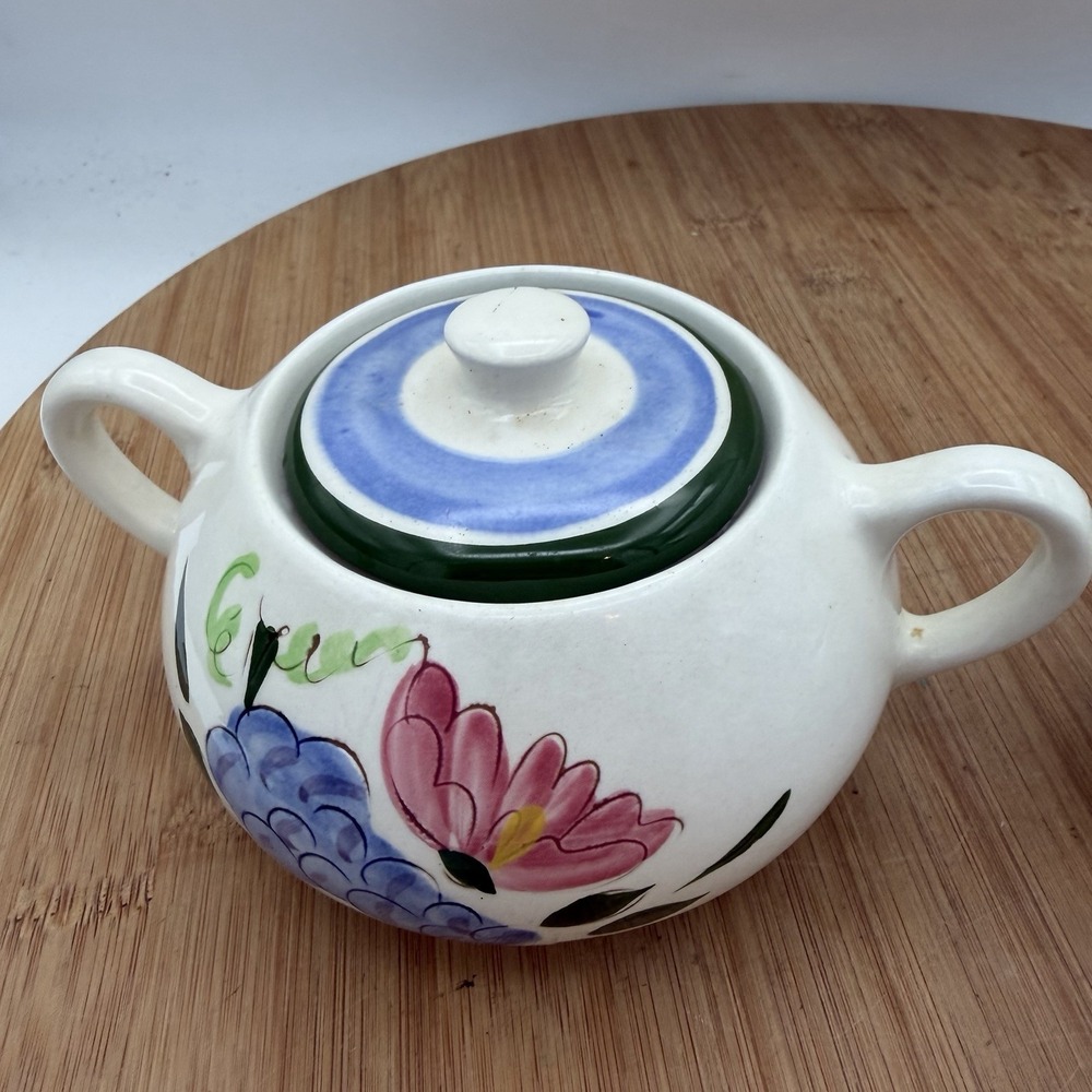 Stangl Pottery Fruit and Flowers Hand Painted‎ Sugar #4030